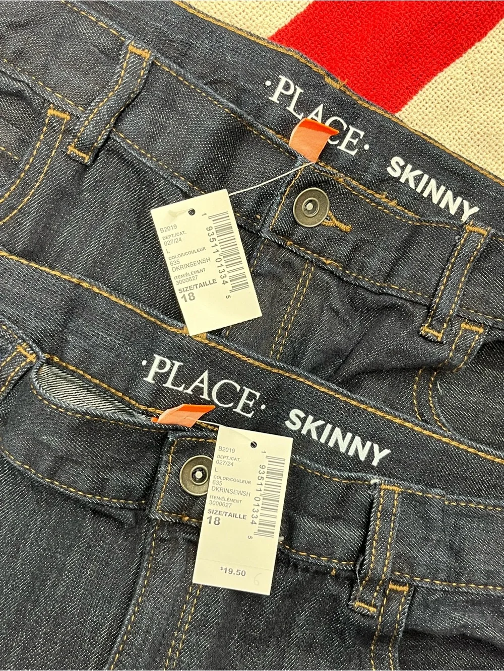 The Children's Place Dark Indigo Skinny Jeans Size 18 New with Tags